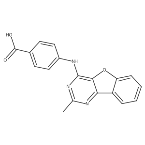 4-((2-Methylbenzofuro[3,2-d]pyrimidin-4-yl)amino)benzoic acid结构式