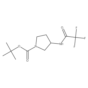 Tert-butyl 3-(2,2,2-trifluoroacetamido)pyrrolidine-1-carboxylate Structure