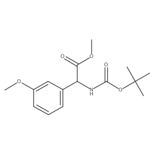 Methyl I+/--[[(1,1-dimethylethoxy)carbonyl]amino]-3-methoxybenzeneacetate结构式