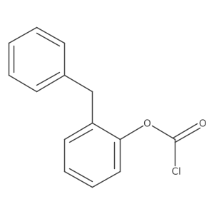 2-(Phenylmethyl)phenyl carbonochloridate结构式