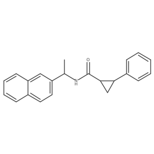 N-[1-(2-naphthalenyl)ethyl]-2-phenylcyclopropanecarboxamide Structure