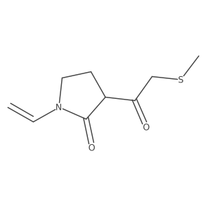 3-[(Methylthio)acetyl]-1-vinylpyrrolidin-2-one Structure
