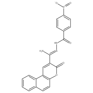 N'-[(E)-amino({3-oxo-3H-benzo[f]chromen-2-yl})methylidene]-4-nitrobenzohydrazide Structure
