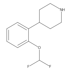 4-(2-(Difluoromethoxy)phenyl)piperidine结构式
