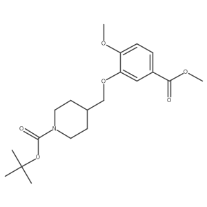 Tert-butyl 4-((2-methoxy-5-(methoxycarbonyl)phenoxy)methyl)piperidine-1-carboxylate结构式