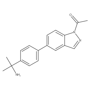 1h-Indazole,1-acetyl-5-[4-(1-amino-1-methylethyl)phenyl]-结构式