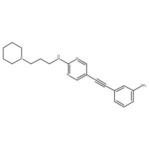 5-[(3-aminophenyl)ethynyl]-N-(3-piperidin-1-ylpropyl)pyrimidin-2-amine结构式