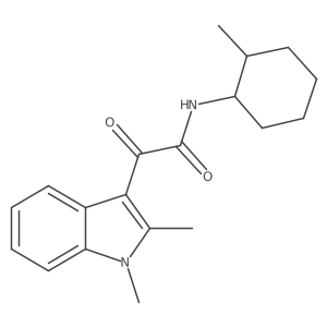 2-(1,2-dimethyl-1H-indol-3-yl)-N-(2-methylcyclohexyl)-2-oxoacetamide Structure