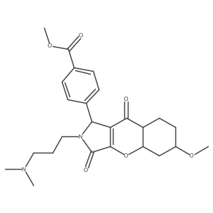 methyl 4-[2-[3-(dimethylamino)propyl]-6-methoxy-3,9-dioxo-4a,5,6,7,8,8a-hexahydro-1H-chromeno[2,3-c]pyrrol-1-yl]benzoate Structure