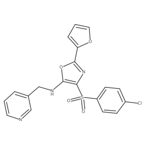 4-[(4-chlorophenyl)sulfonyl]-2-(furan-2-yl)-N-(pyridin-3-ylmethyl)-1,3-oxazol-5-amine结构式