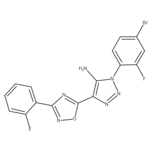 1-(4-bromo-2-fluorophenyl)-4-[3-(2-fluorophenyl)-1,2,4-oxadiazol-5-yl]-1H-1,2,3-triazol-5-amine Structure