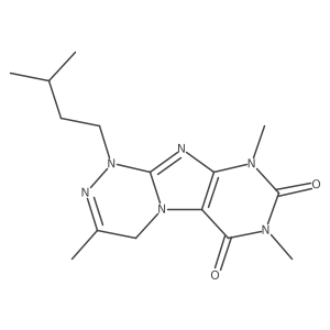 1-isopentyl-3,7,9-trimethyl-7,9-dihydro-[1,2,4]triazino[3,4-f]purine-6,8(1H,4H)-dione结构式