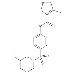 4-methyl-N-{4-[(3-methylpiperidin-1-yl)sulfonyl]phenyl}-1,2,3-thiadiazole-5-carboxamide Structure