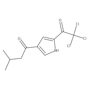 3-methyl-1-[5-(2,2,2-trichloroacetyl)-1H-pyrrol-3-yl]-1-butanone结构式