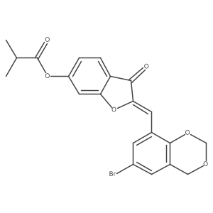 (2Z)-2-[(6-bromo-4H-1,3-benzodioxin-8-yl)methylidene]-3-oxo-2,3-dihydro-1-benzofuran-6-yl 2-methylpropanoate Structure