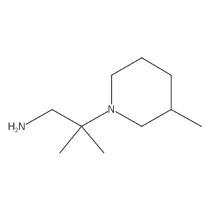 2-Methyl-2-(3-methylpiperidin-1-yl)propan-1-amine结构式