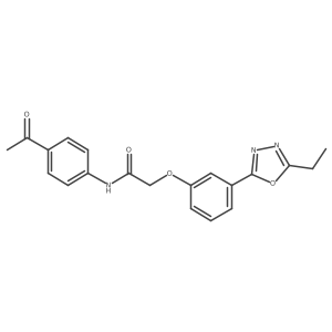 N-(4-acetylphenyl)-2-[3-(5-ethyl-1,3,4-oxadiazol-2-yl)phenoxy]acetamide Structure