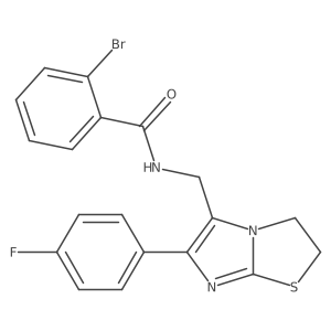 2-bromo-N-{[6-(4-fluorophenyl)-2H,3H-imidazo[2,1-b][1,3]thiazol-5-yl]methyl}benzamide结构式