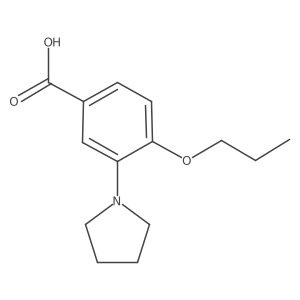 4-Propoxy-3-(pyrrolidin-1-yl)benzoic acid结构式