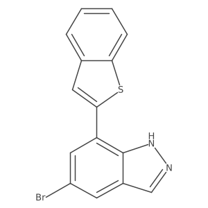 7-benzo[b]thiophen-2-yl-5-bromo-1H-indazole Structure