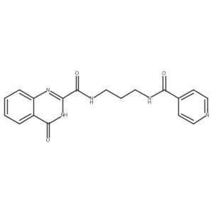 4-hydroxy-N-{3-[(pyridin-4-ylcarbonyl)amino]propyl}quinazoline-2-carboxamide Structure