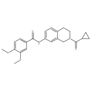 N-(2-cyclopropanecarbonyl-1,2,3,4-tetrahydroisoquinolin-7-yl)-3,4-dimethoxybenzamide结构式