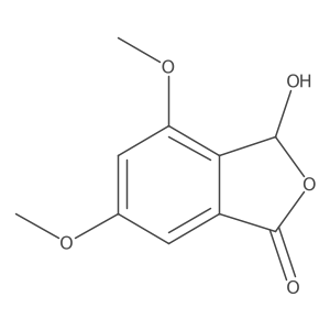 3-Hydroxy-4,6-dimethoxyisobenzofuran-1(3H)-one结构式