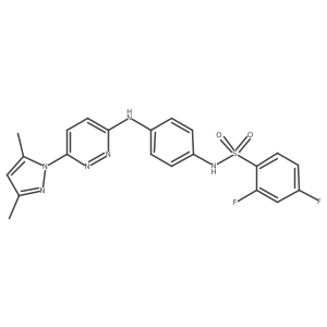N-(4-{[6-(3,5-dimethyl-1H-pyrazol-1-yl)pyridazin-3-yl]amino}phenyl)-2,4-difluorobenzene-1-sulfonamide Structure