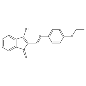 2-(((4-Ethoxyphenyl)amino)methylene)indane-1,3-dione结构式