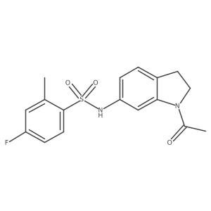 N-(1-acetylindolin-6-yl)-4-fluoro-2-methylbenzenesulfonamide Structure