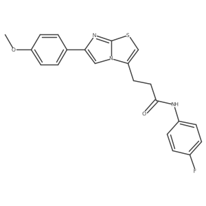 N-(4-fluorophenyl)-3-(6-(4-methoxyphenyl)imidazo[2,1-b]thiazol-3-yl)propanamide Structure