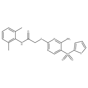 2-{[4-amino-5-(thiophene-2-sulfonyl)pyrimidin-2-yl]sulfanyl}-N-(2,6-dimethylphenyl)acetamide Structure