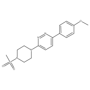 3-(4-Methanesulfonylpiperazin-1-yl)-6-(4-methoxyphenyl)pyridazine结构式