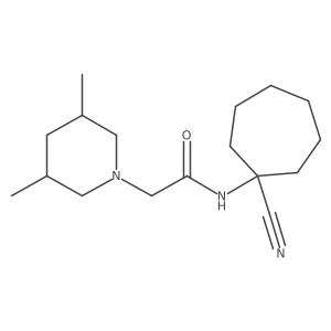 N-(1-cyanocycloheptyl)-2-(3,5-dimethylpiperidin-1-yl)acetamide结构式