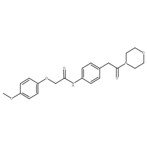 2-(4-methoxyphenoxy)-N-{4-[2-(morpholin-4-yl)-2-oxoethyl]phenyl}acetamide结构式