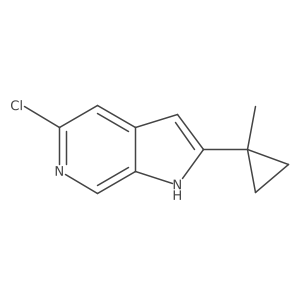 5-chloro-2-(1-methylcyclopropyl)-1H-pyrrolo[2,3-c]pyridine结构式