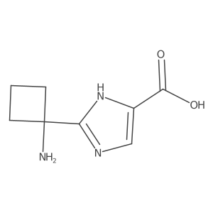 NC1(c2ncc(C(=O)O)[nH]2)CCC1结构式