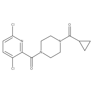 1-Cyclopropanecarbonyl-4-(3,6-dichloropyridine-2-carbonyl)piperazine Structure