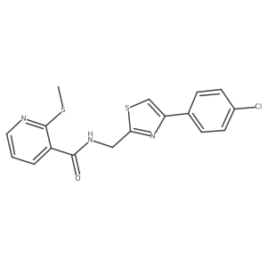 N-{[4-(4-chlorophenyl)-1,3-thiazol-2-yl]methyl}-2-(methylsulfanyl)pyridine-3-carboxamide结构式