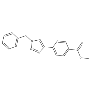 Methyl 4-[1-(phenylmethyl)-1H-1,2,3-triazol-4-yl]benzoate Structure
