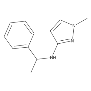 1-methyl-N-(1-phenylethyl)pyrazol-3-amine结构式