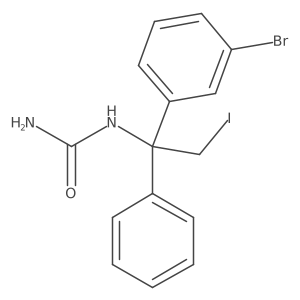 [1-(3-Bromophenyl)-2-iodo-1-phenylethyl]urea结构式
