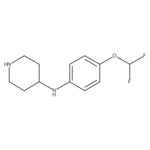 N-[4-(difluoromethoxy)phenyl]piperidin-4-amine结构式