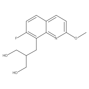 2-(7-Fluoro-2-methoxy-quinolin-8-ylmethyl)-propane-1,3-diol结构式