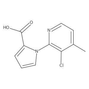 1-(3-chloro-4-methyl-2-pyridinyl)-1H-Pyrrole-2-carboxylic acid结构式