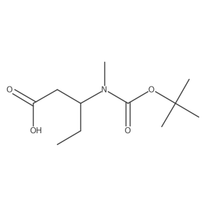 (3S)-3-{[(tert-butoxy)carbonyl](methyl)amino}pentanoic acid Structure