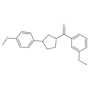 (3-Methoxyphenyl)(3-(4-methoxyphenyl)pyrrolidin-1-yl)methanone结构式