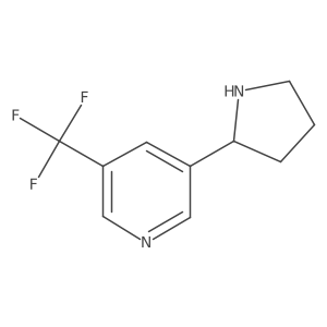 3-(Pyrrolidin-2-yl)-5-(trifluoromethyl)pyridine Structure
