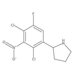 (R)-2-(2,4-Dichloro-5-fluoro-3-nitrophenyl)pyrrolidine Structure