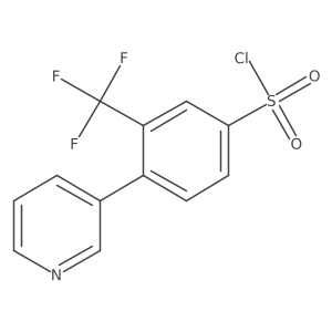 4-(Pyridin-3-yl)-3-(trifluoromethyl)benzene-1-sulfonyl chloride结构式